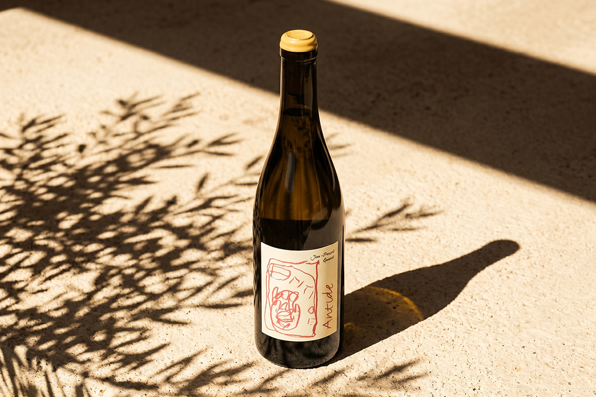 After — wine bottle with sunlight and lifestyle context